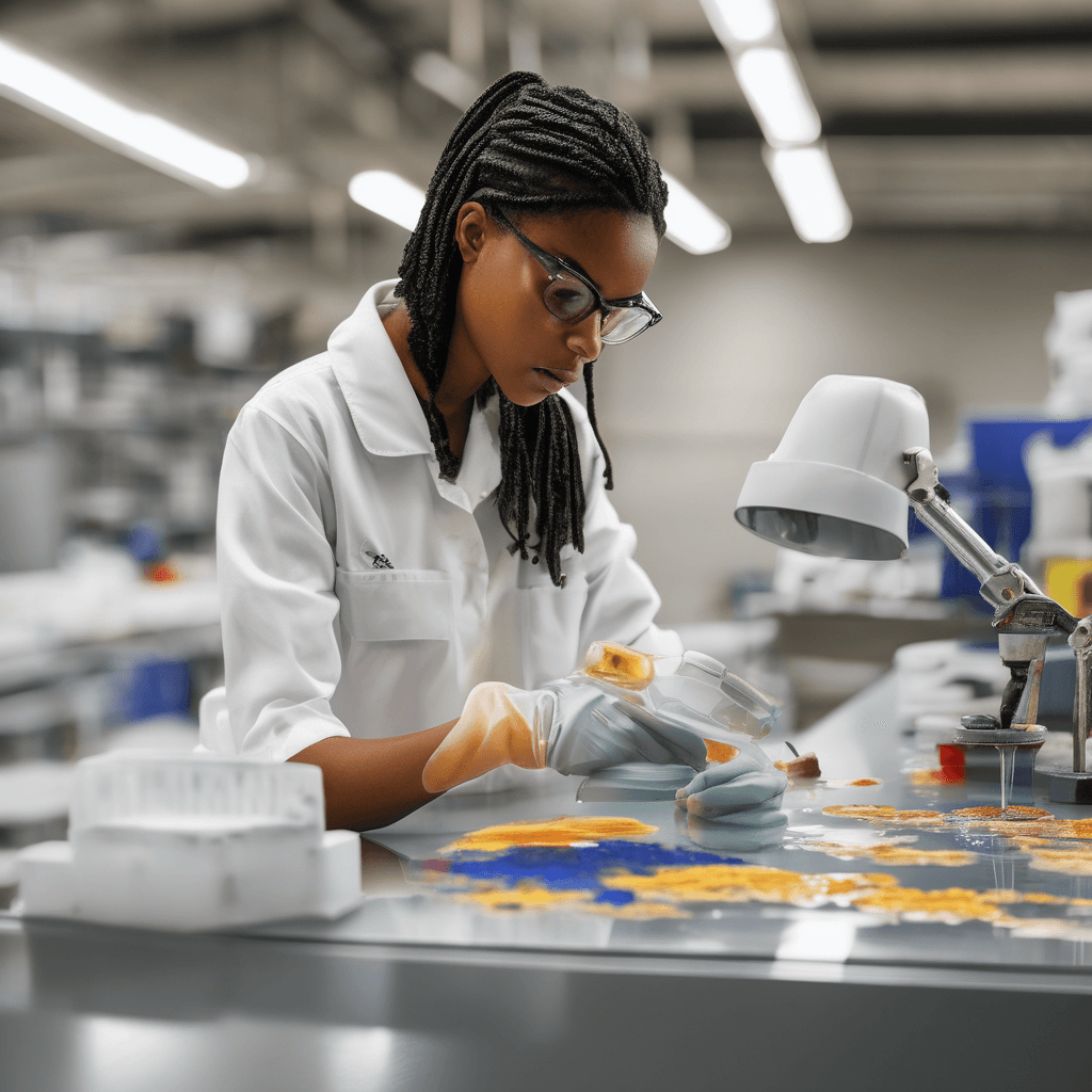 Image for Ava Johnson in the quality control area, carefully