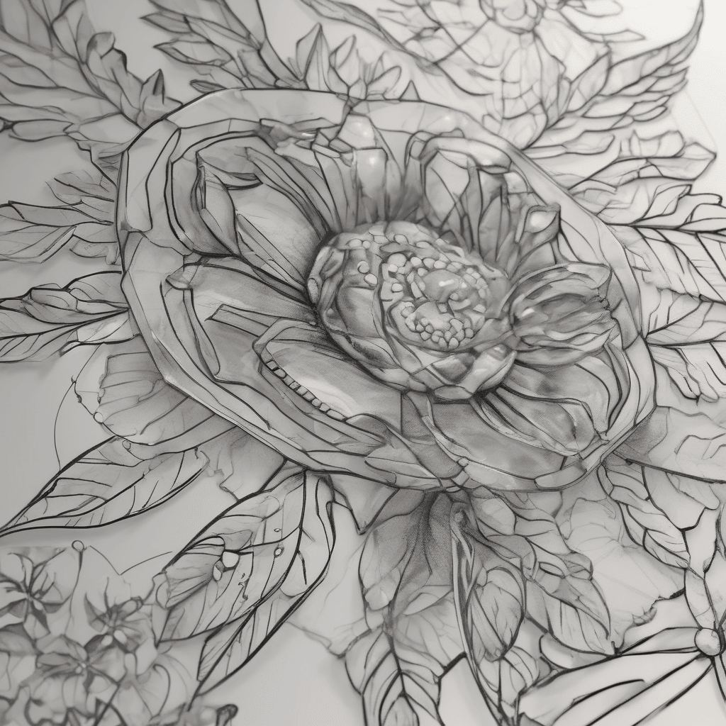 Image for A close-up shot of detailed design sketches for re