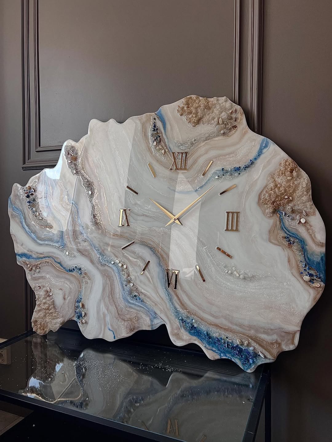 Geode & Agate Resin Wall Clocks India | Elegance Crafted