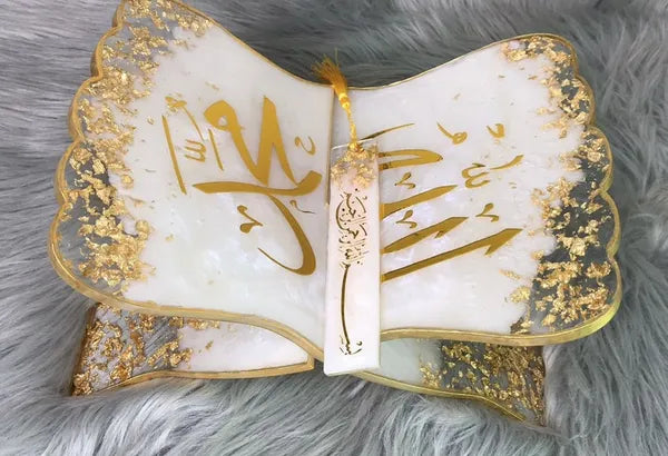White Beautiful Resin Quran Holder